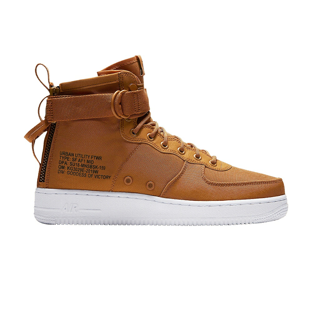 ナイキ ミッド 白色 ホワイト エアフォース 'DESERT OCHRE' スニーカー メンズ NIKE SF AIR FORCE 1 MID / DESERT OCHRE SEQUOIA WHITE