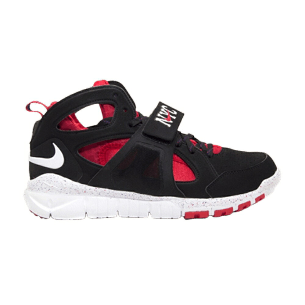 ナイキ ハラチ フリー 黒色 ブラック 白色 ホワイト 赤 レッド ラッシュ 'GIANTS' スニーカー メンズ NIKE HUARACHE FREE SHIELD / BLACK WHITE UNIVERSITY RED RUSH