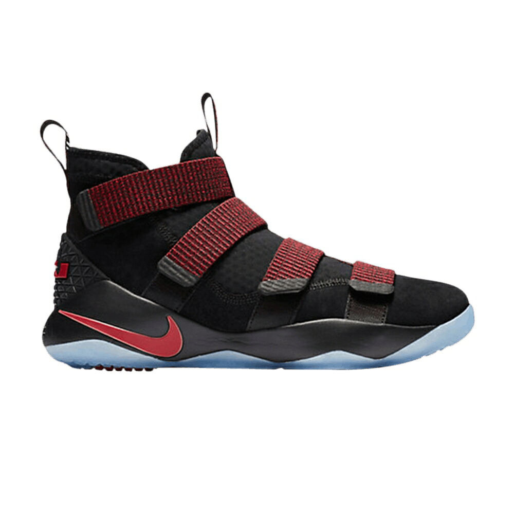ナイキ レブロン ソルジャー 黒色 ブラック 赤 レッド 'RED STARDUST' スニーカー メンズ NIKE LEBRON SOLDIER 11 / BLACK RED STARDUST GYM RED