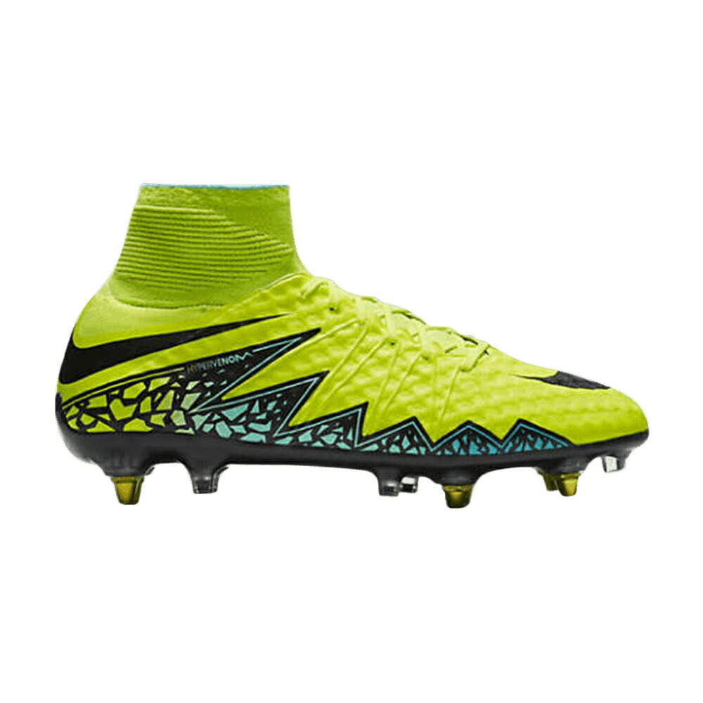 ナイキ ハイパーベノム サッカー 黒色 ブラック スニーカー メンズ NIKE HYPERVENOM PHANTOM 2 SG-PRO ANTI-CLOG SOCCER CLEAT / VOLT BLACK