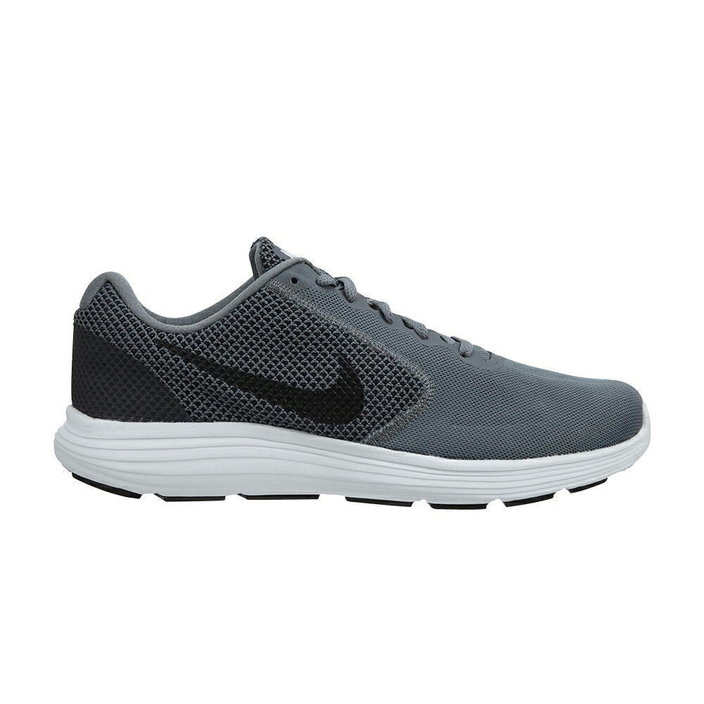 ナイキ レボリューション 灰色 グレー 白色 ホワイト スニーカー メンズ NIKE REVOLUTION 3 / GREY WHITE