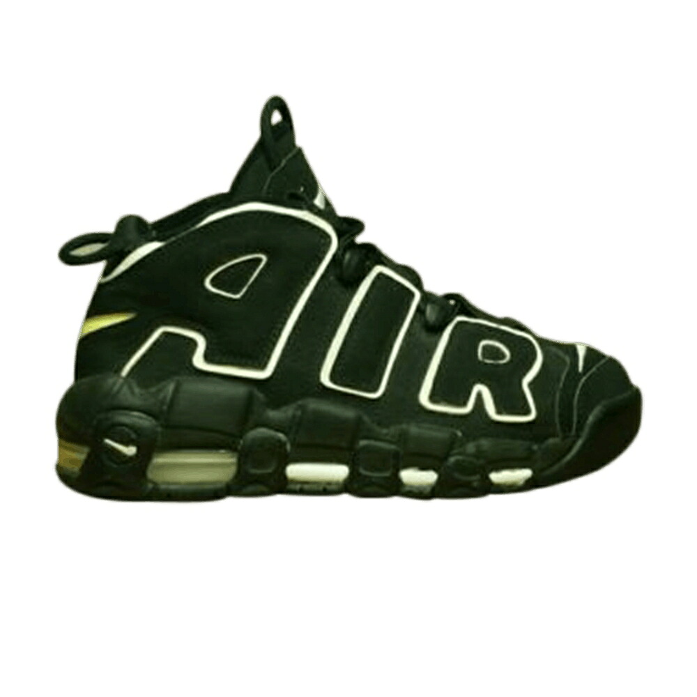 ナイキ アップテンポ 黒色 ブラック 白色 ホワイト エアモアアップテンポ モアテン ジュニア キッズ NIKE AIR MORE UPTEMPO GS / BLACK BLACK WHITE ベビー マタニティ スニーカー|スニケス