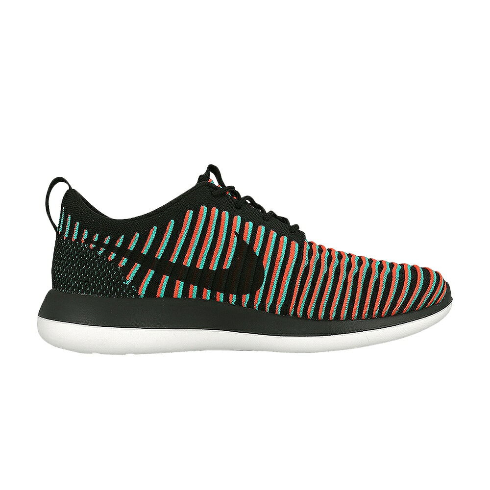 ナイキ 飛球編み物 黒いこと 黒いこと クリムゾン \u0027MULTICOLOR\u0027 スニーカー メンズ NIKE ROSHE TWO FLYKNIT / BLACK BLACK BRIGHT CRIMSON CLEAR