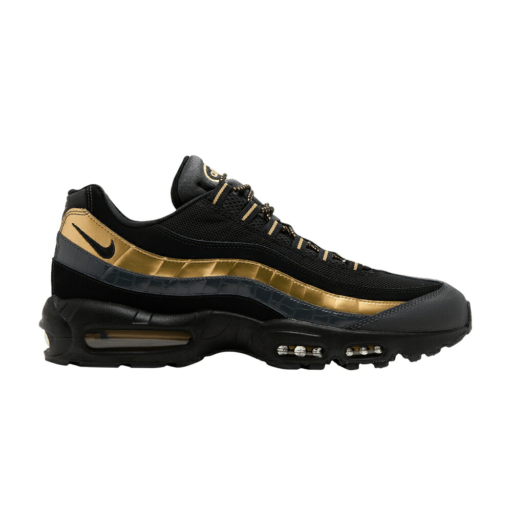 ナイキ マックス 割り増し金 黒いこと 黒いこと ゴールド エア湖マックス \u0027METALLIC GOLD\u0027 スニーカー メンズ NIKE AIR MAX 95 PREMIUM / BLACK BLACK METALLIC GOLD