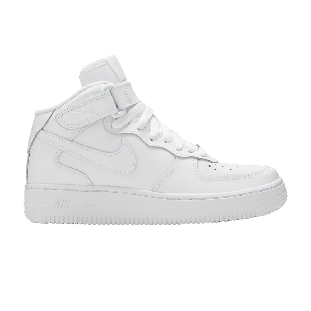 ナイキ ミッド 白いこと 白いこと 空軍 \u002706 \u0027WHITE\u0027 お坊っちゃん キッズ NIKE AIR FORCE 1 MID GS / WHITE WHITE もの言う花 マタニティ スニーカー
