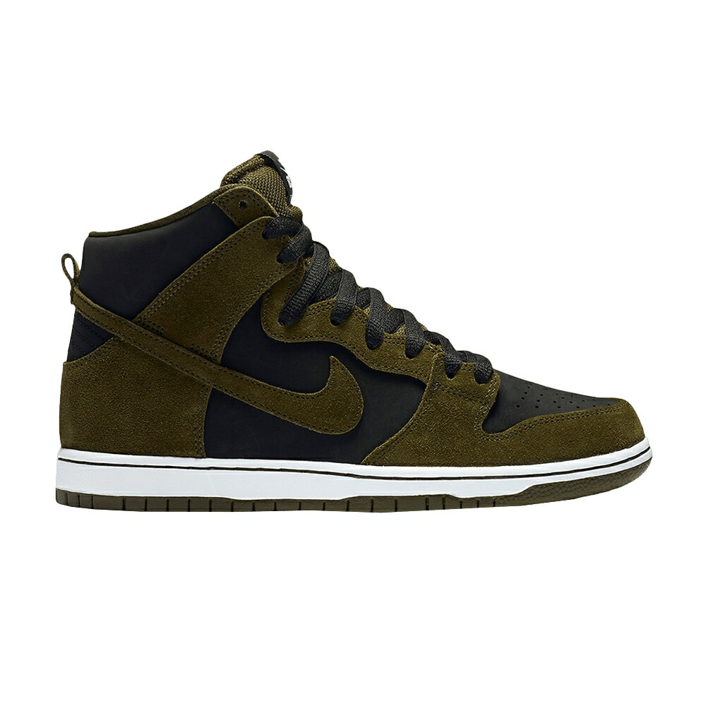 ナイキ エスビー ダンク ハイ オリーブ 黒色 ブラック 白色 ホワイト ダンクハイ OLIVE スニーカー メンズ NIKE SB DUNK HIGH / MEDIUM OLIVE BLACK WHITE