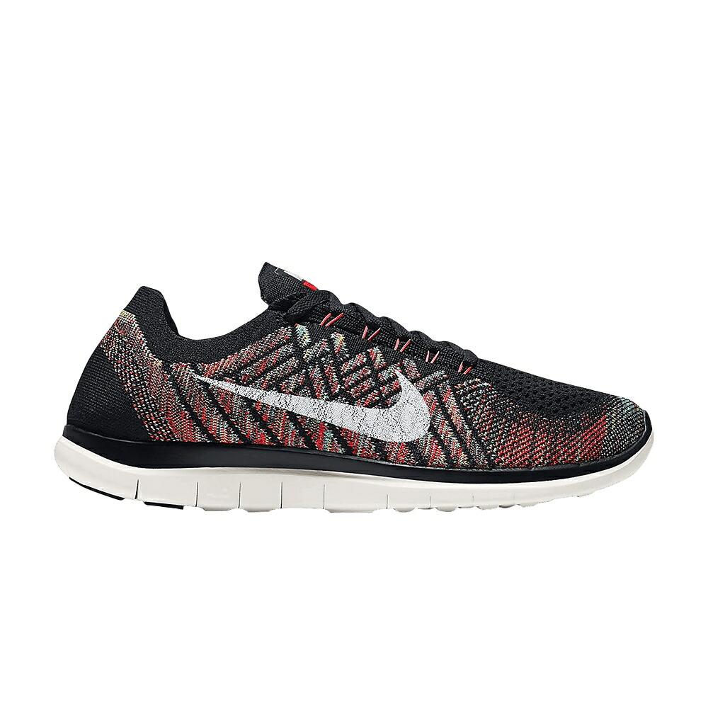 ナイキ フリー フライニット 黒色 ブラック 橙 オレンジ 4.0 'BLACK MULTICOLOR' スニーカー メンズ NIKE FREE FLYKNIT MULTI-COLOR' / BLACK SAIL HYPER ORANGE
