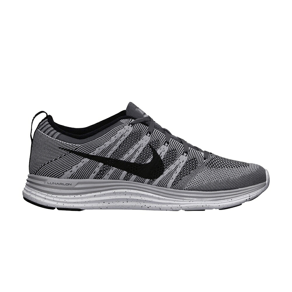 ナイキ フライニット 灰色 グレー 黒色 ブラック 白色 ホワイト LUNAR1+ 'WOLF GREY' スニーカー メンズ NIKE FLYKNIT / WOLF GREY BLACK WHITE DARK GREY｜スニケス