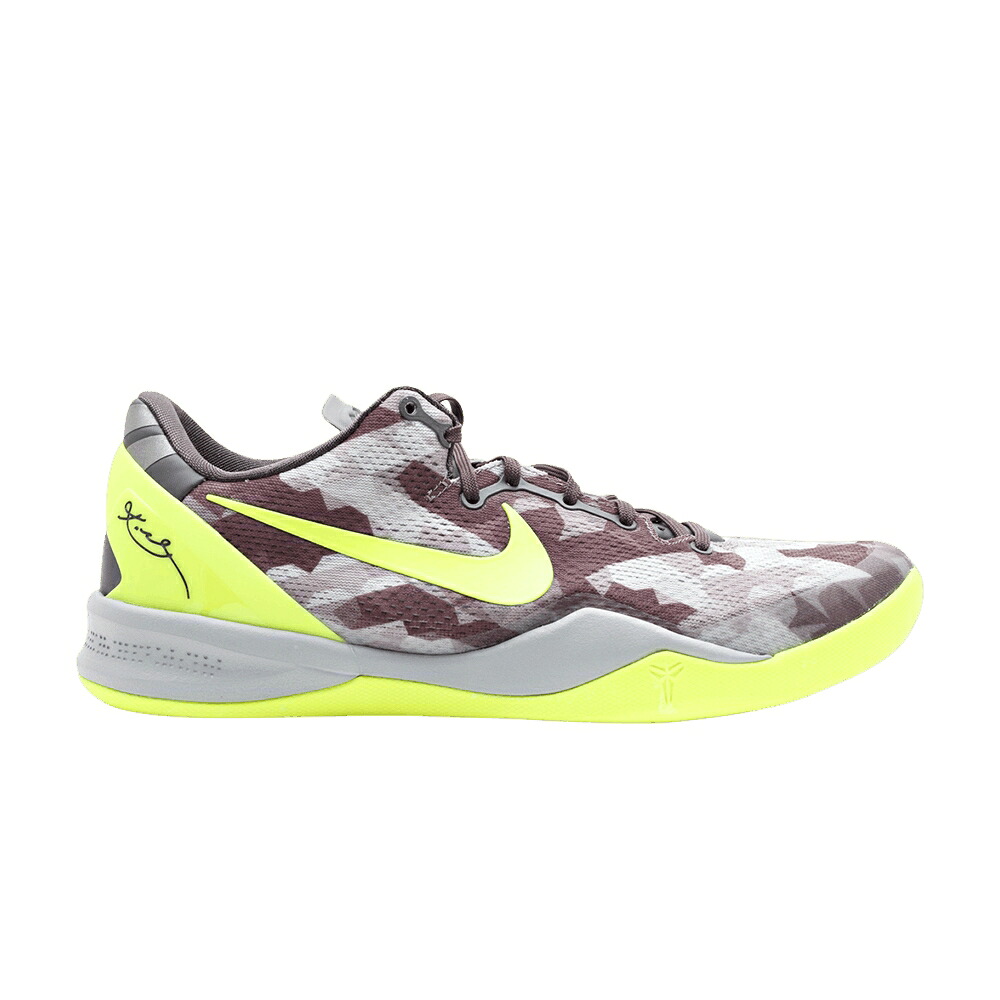 ナイキ コービー カモ柄 灰色 グレー ピュア プラチナム 'GREY VOLT' スニーカー メンズ NIKE KOBE 8 CAMO / SPORT GREY VOLT PURE PLATINUM