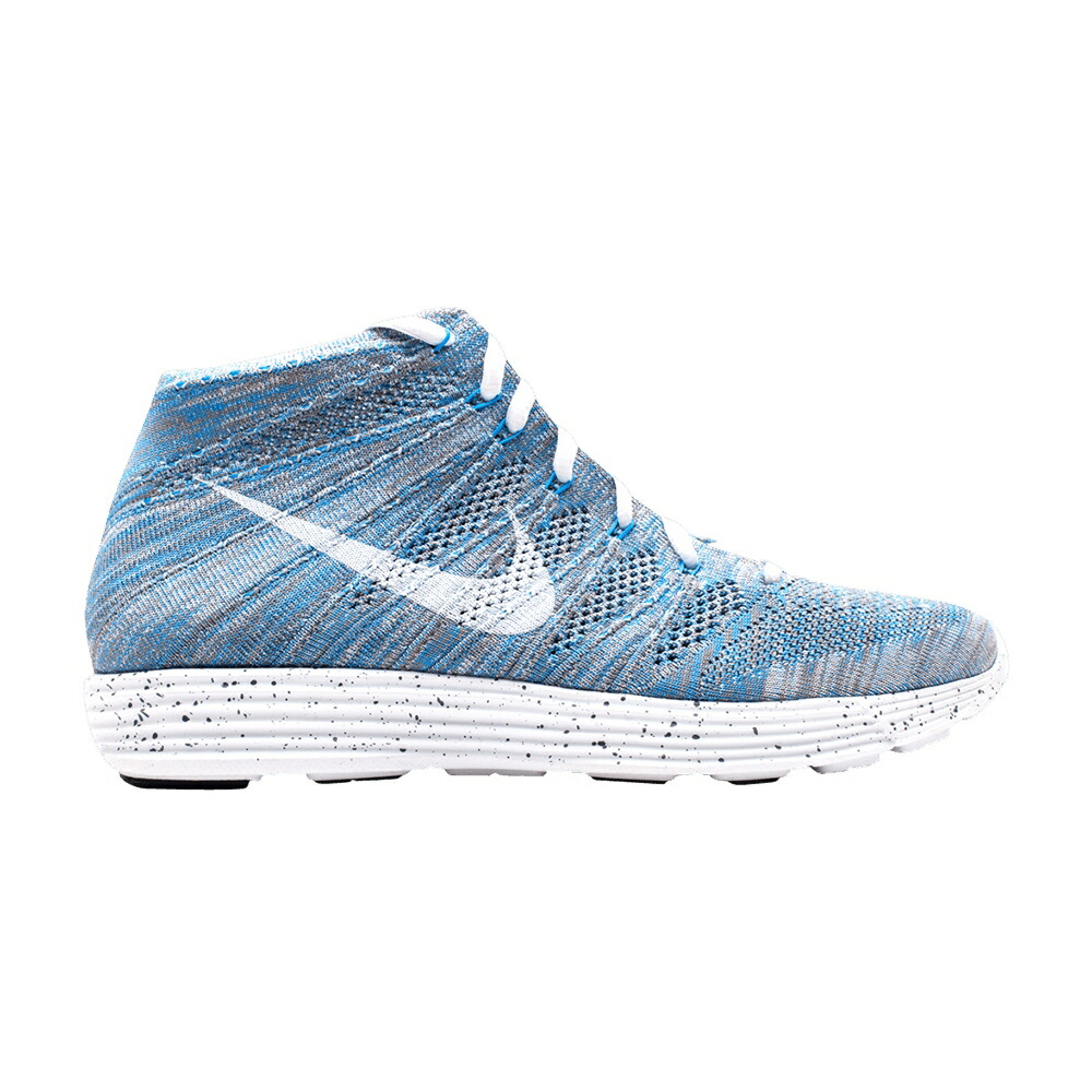 ナイキ ルーナー ルナー フライニット チャッカ 青色 ブルー 白色 ホワイト チャコール スニーカー メンズ NIKE LUNAR FLYKNIT CHUKKA HTM SP / BLUE GLOW WHITE LIGHT CHARCOAL