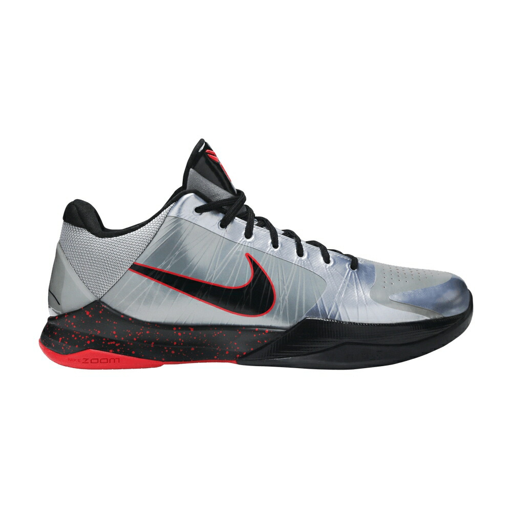 ナイキ ズーム コービー 灰色 グレー 黒色 ブラック 赤 レッド 'WOLF GREY' スニーカー メンズ NIKE ZOOM KOBE 5 / WOLF GREY BLACK DARING RED
