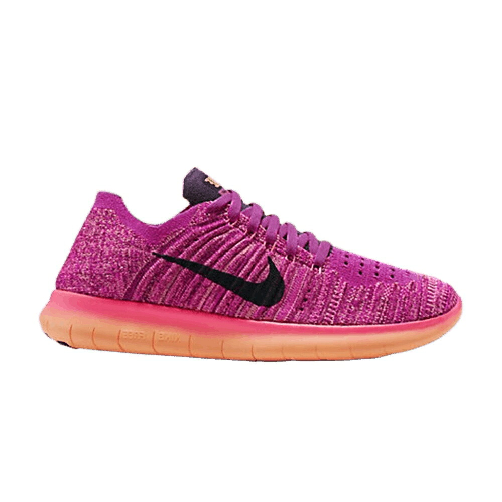 ナイキ フリー フライニット ファイア ピンク グランド 紫 パープル ジュニア キッズ NIKE FREE RN FLYKNIT GS / FIRE PINK GRAND PURPLE PEACH ベビー マタニティ スニーカー