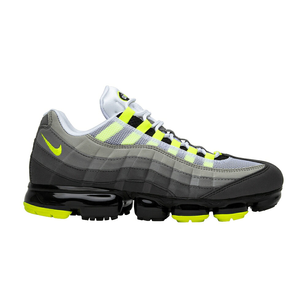 ナイキ 黒いこと 黒いこと エアヴェイパーマックス \u0027NEON\u0027 スニーカー メンズ NIKE AIR VAPORMAX 95 / BLACK VOLT MEDIUM ASH DARK