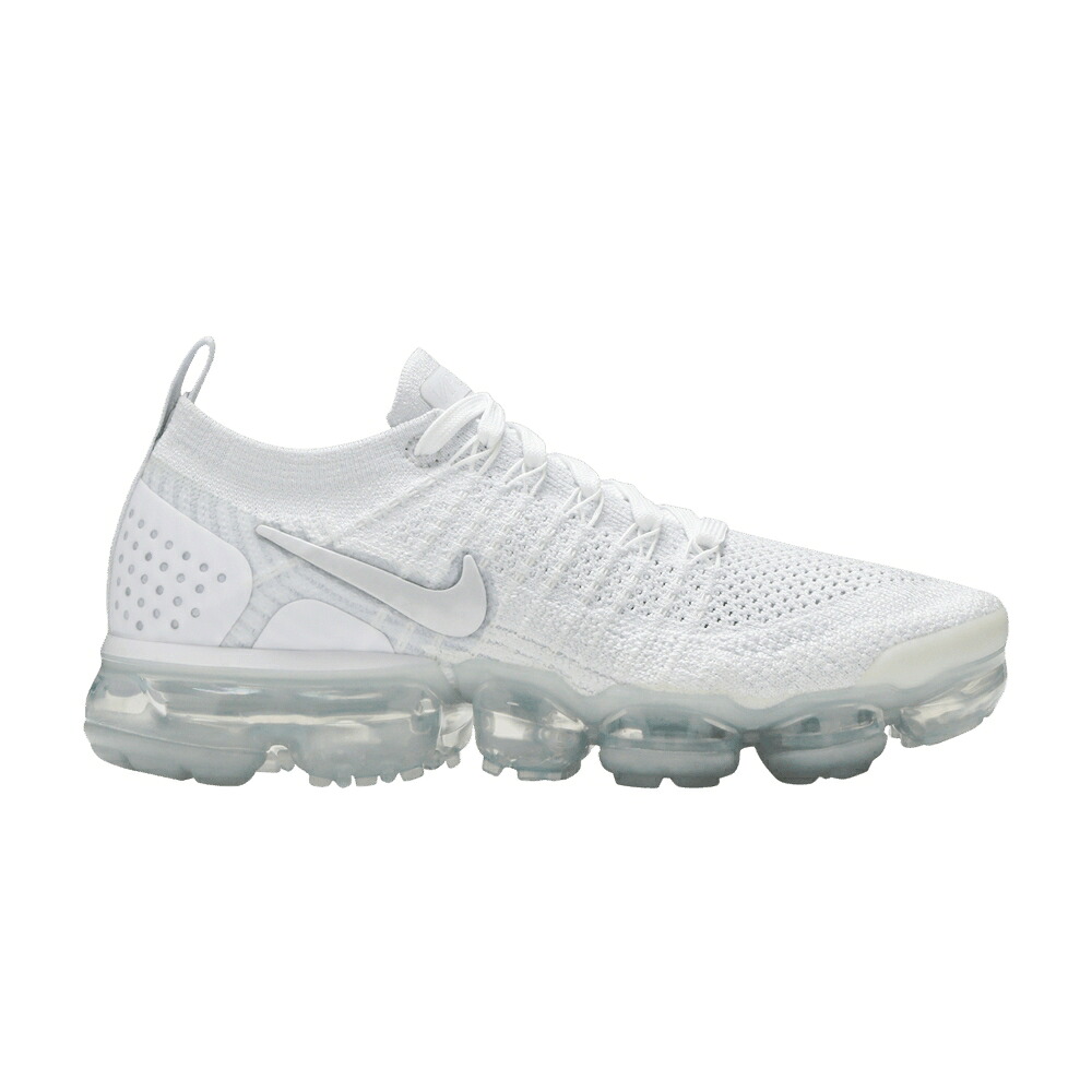 ナイキ 飛球編み物 白いこと 白いこと 薄墨色 薄墨色 エアヴェイパーマックス \u0027WHITE GREY\u0027 スニーカー レディース NIKE WMNS AIR VAPORMAX FLYKNIT 2 VAST / WHITE WHITE VAST GREY FOOTBALL