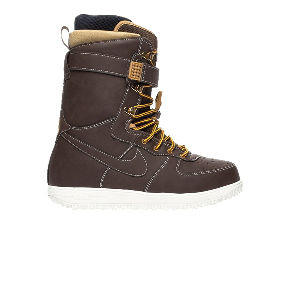 ナイキ ズーム ブーツ 茶色 ブラウン ゴールド スニーカー メンズ NIKE ZOOM FORCE 1 SNOWBOARDING BOOT / BARKROOT BROWN METALLIC GOLD｜スニケス