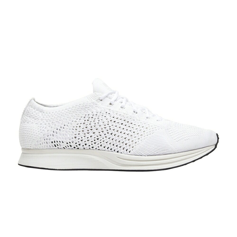 ナイキ フライニット 白色 ホワイト 'TRIPLE WHITE' スニーカー メンズ NIKE FLYKNIT RACER / WHITE WHITE SAIL｜スニケス