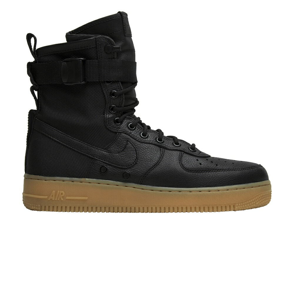 ナイキ 黒色 ブラック 茶色 ブラウン エアフォース GUM スニーカー メンズ NIKE SF AIR FORCE 1 / BLACK BLACK GUM LIGHT BROWN