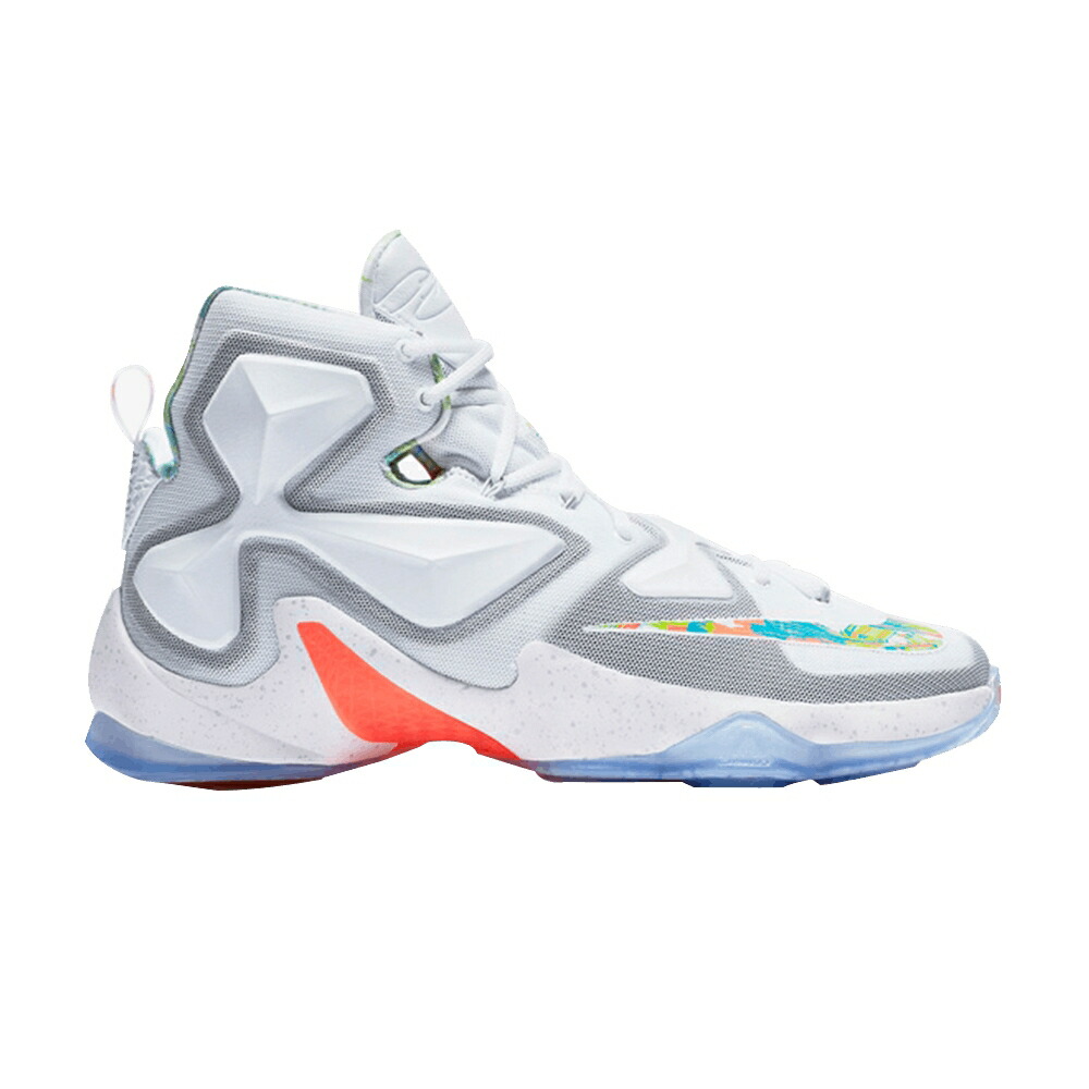 ナイキ レブロン サーティーン 白色 ホワイト ピュア プラチナム EASTER スニーカー メンズ NIKE LEBRON 13 / WHITE PURE PLATINUM BRIGHT MANGO