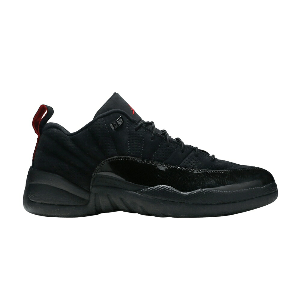 ナイキ 黒色 ブラック 赤 レッド エアジョーダン 'BLACK PATENT' スニーカー メンズ AIR JORDAN AIR JORDAN 12 RETRO LOW / BLACK VARSITY RED