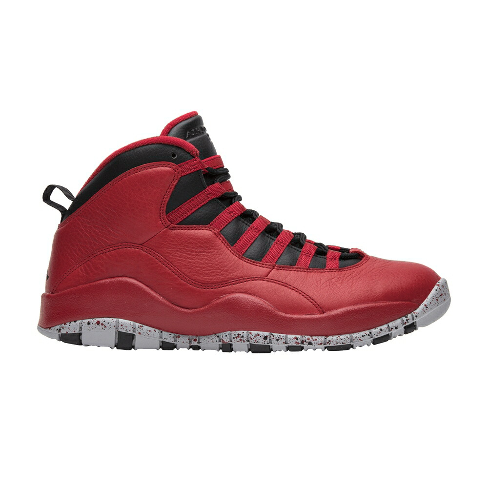 ナイキ 赤 レッド 黒色 ブラック 灰色 グレー エアジョーダン BULLS BROADWAY スニーカー メンズ AIR JORDAN AIR JORDAN 10 RETRO OVER / GYM RED BLACK WOLF GREY