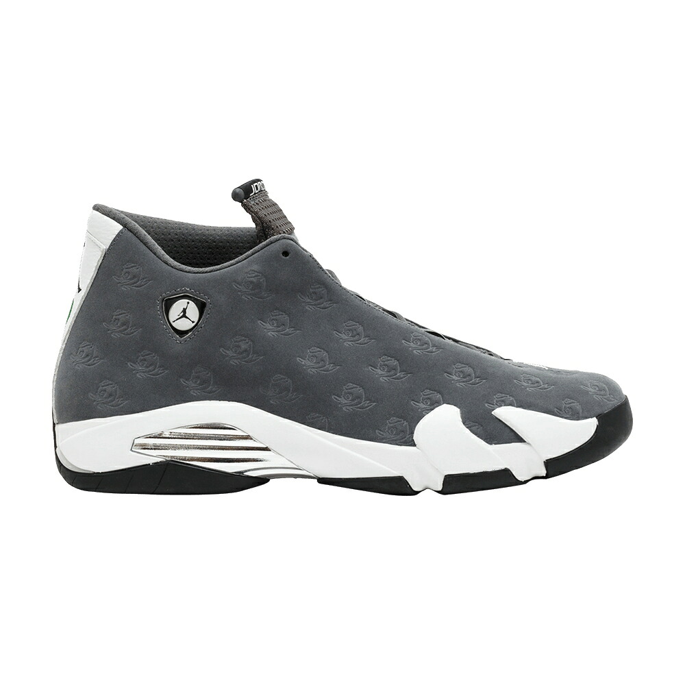 ナイキ ダックス 灰色 グレー 白色 ホワイト エアジョーダン 'オレゴン FOOTBALL' スニーカー メンズ AIR JORDAN AIR JORDAN 14 RETRO 'OREGON DUCKS - PE / GREY WHITE