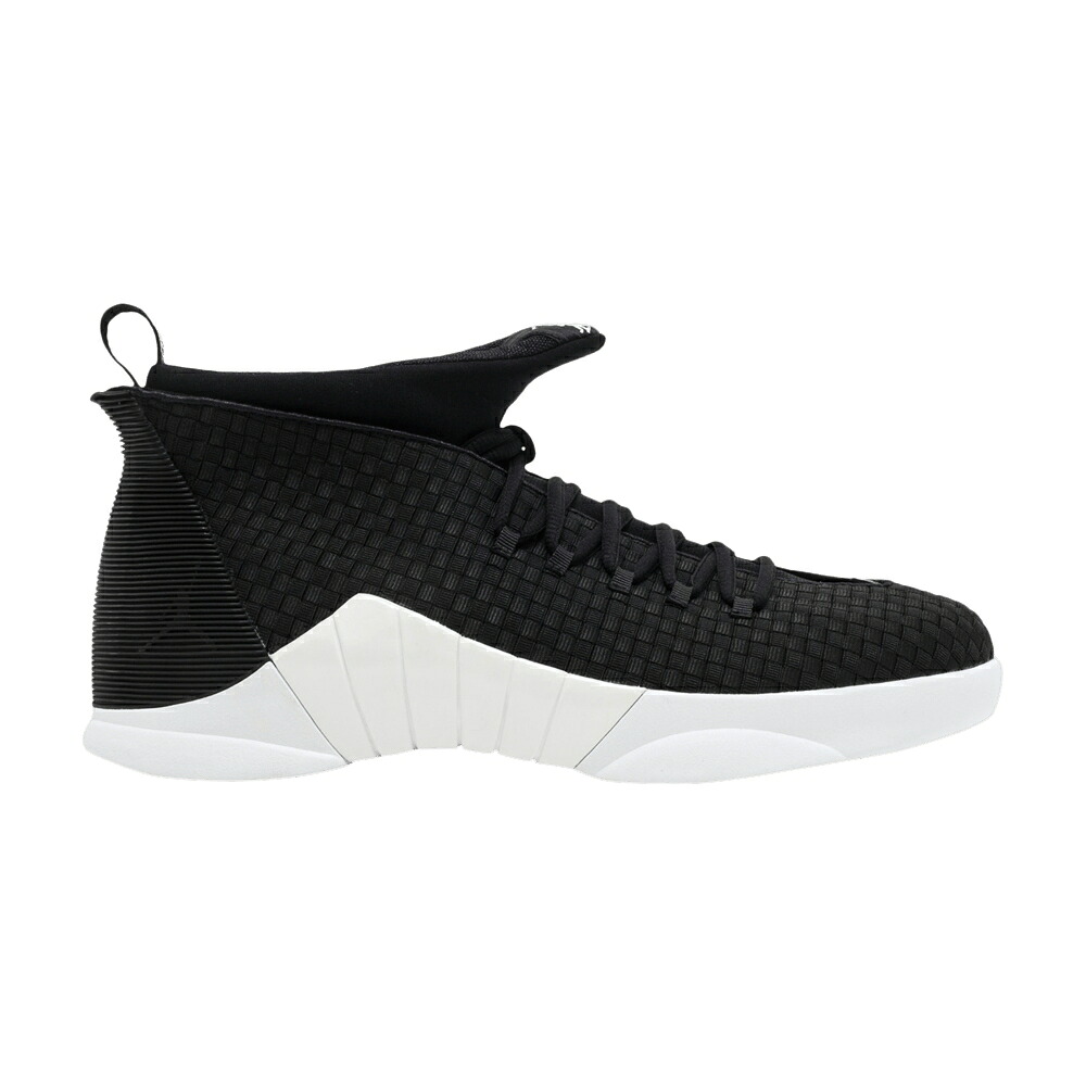 ナイキ ウーブン 黒色 ブラック 白色 ホワイト エアジョーダン 'BLACK' & スニーカー メンズ AIR JORDAN PSNY X AIR JORDAN 15 RETRO WOVEN FRIENDS FAMILY / BLACK BLACK WHITE｜スニケス
