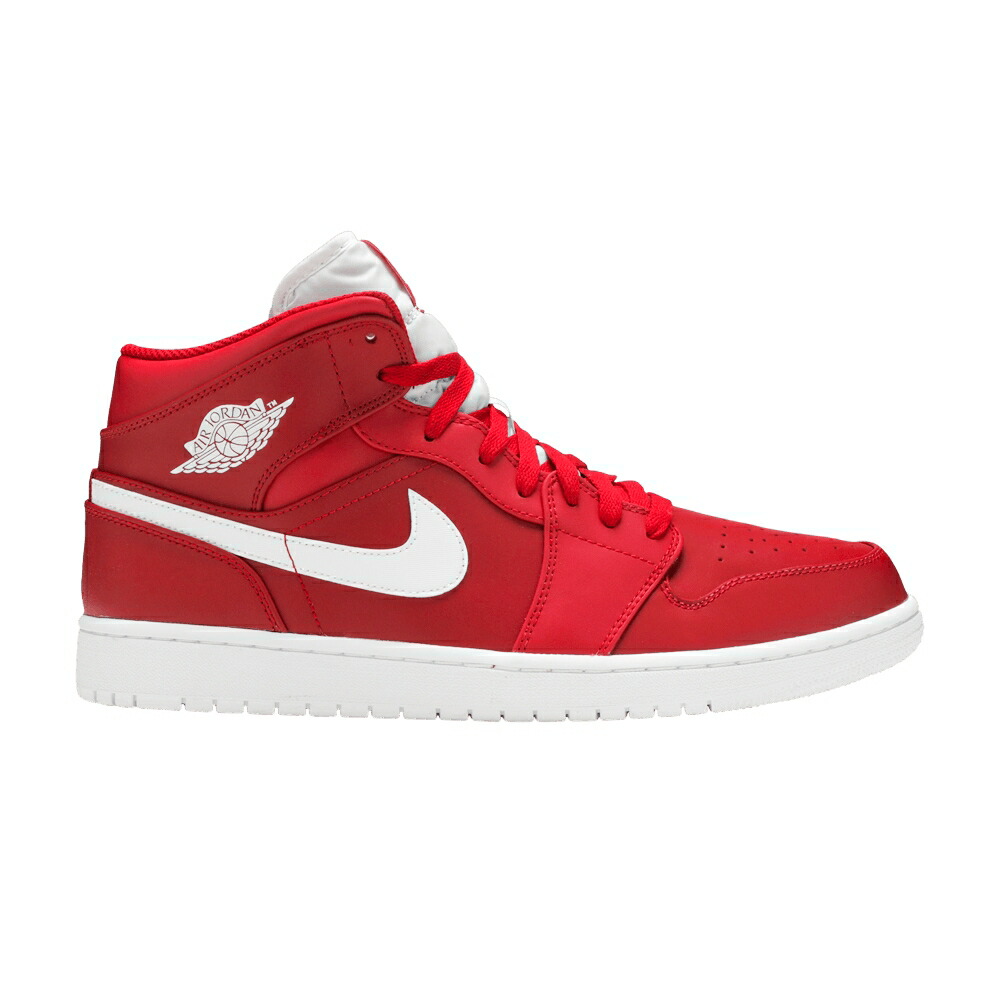 ナイキ ミッド 赤 赤いこと 白いこと 白いこと エアジョーダン \u0027GYM 2.0\u0027 スニーカー メンズ AIR JORDAN AIR JORDAN 1 RETRO MID RED / GYM RED WHITE WHITE