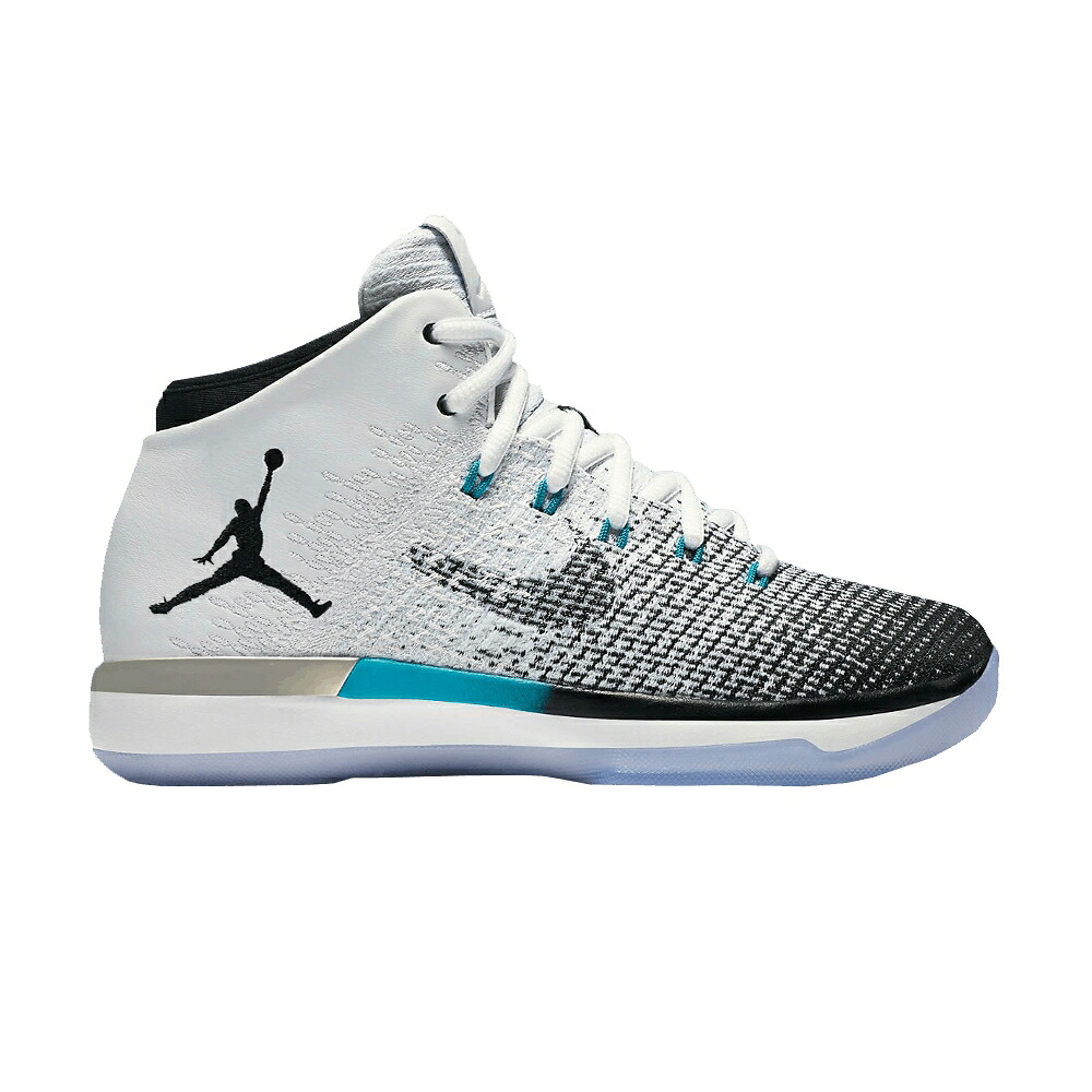 ナイキ 黒色 ブラック 白色 ホワイト エアジョーダン 'N7' スニーカー メンズ AIR JORDAN AIR JORDAN 31 / BLACK BLACK DARK TURQUOISE WHITE