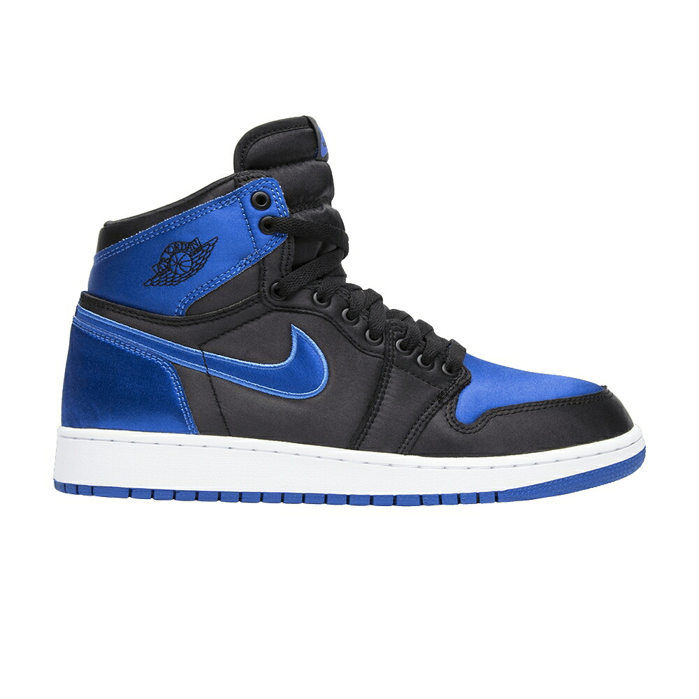 ナイキ 黒いこと 黒いこと 白いこと 白いこと エアジョーダン \u0027SATIN ROYAL\u0027 スニーカー メンズ AIR JORDAN AIR JORDAN 1 RETRO OG BG EP / BLACK VARSITY ROYAL WHITE