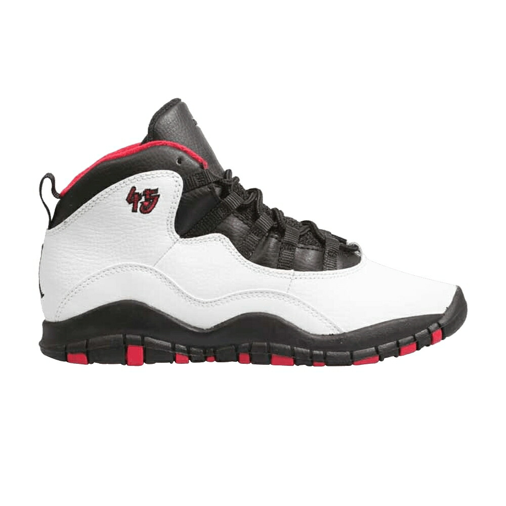 ナイキ 白色 ホワイト 黒色 ブラック 赤 レッド エアジョーダン ジュニア キッズ AIR JORDAN AIR JORDAN 10 RETRO PS / WHITE BLACK TRUE RED ベビー マタニティ スニーカー