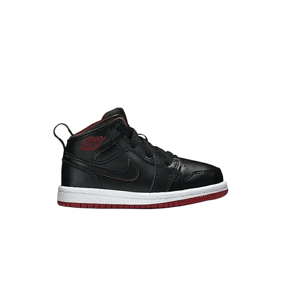 ナイキ ミッド 黒色 ブラック 白色 ホワイト 赤 レッド エアジョーダン 'BRED' ベビー AIR JORDAN AIR JORDAN 1 MID BT TD / BLACK BLACK WHITE GYM RED