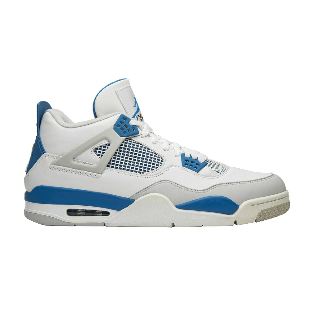 ナイキ 白色 ホワイト 青色 ブルー 灰色 グレー エアジョーダン 'MILITARY BLUE' スニーカー メンズ AIR JORDAN AIR JORDAN 4 RETRO 2012 / WHITE MILITARY BLUE NEUTRAL GREY