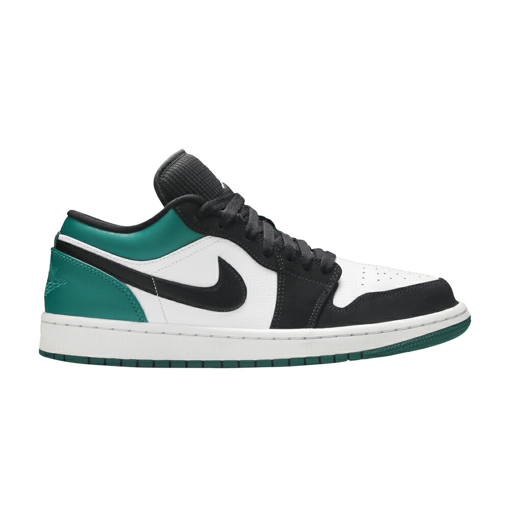 ナイキ 白いこと 白いこと 黒いこと 黒いこと 緑 緑であること エアジョーダン \u0027MYSTIC GREEN\u0027 スニーカー メンズ AIR JORDAN AIR JORDAN 1 LOW / WHITE BLACK MYSTIC GREEN