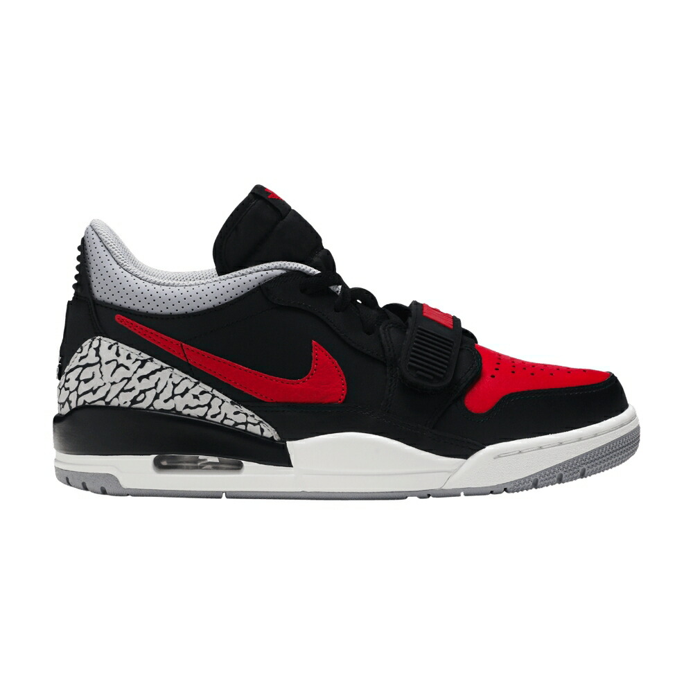 ナイキ レガシー 黒色 ブラック 灰色 シメント グレー 赤 レッド エアジョーダン BRED CEMENT スニーカー メンズ AIR JORDAN AIR JORDAN LEGACY 312 LOW / BLACK BLACK CEMENT GREY GYM RED