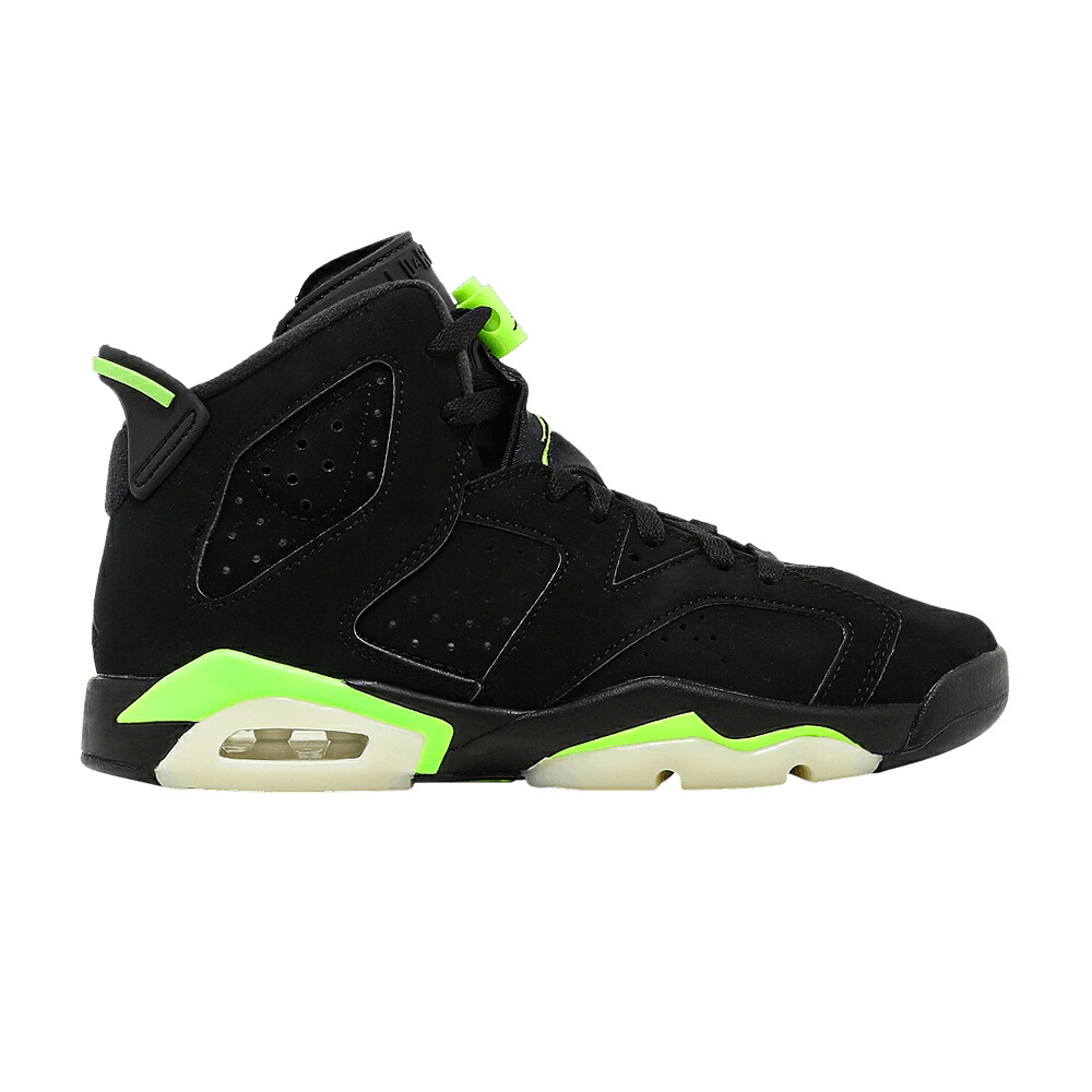 ナイキ 黒いこと 黒いこと 緑 緑であること エアジョーダン \u0027ELECTRIC GREEN\u0027 お坊っちゃん キッズ AIR JORDAN AIR JORDAN 6 RETRO GS / BLACK ELECTRIC GREEN もの言う花 マタニティ スニーカー