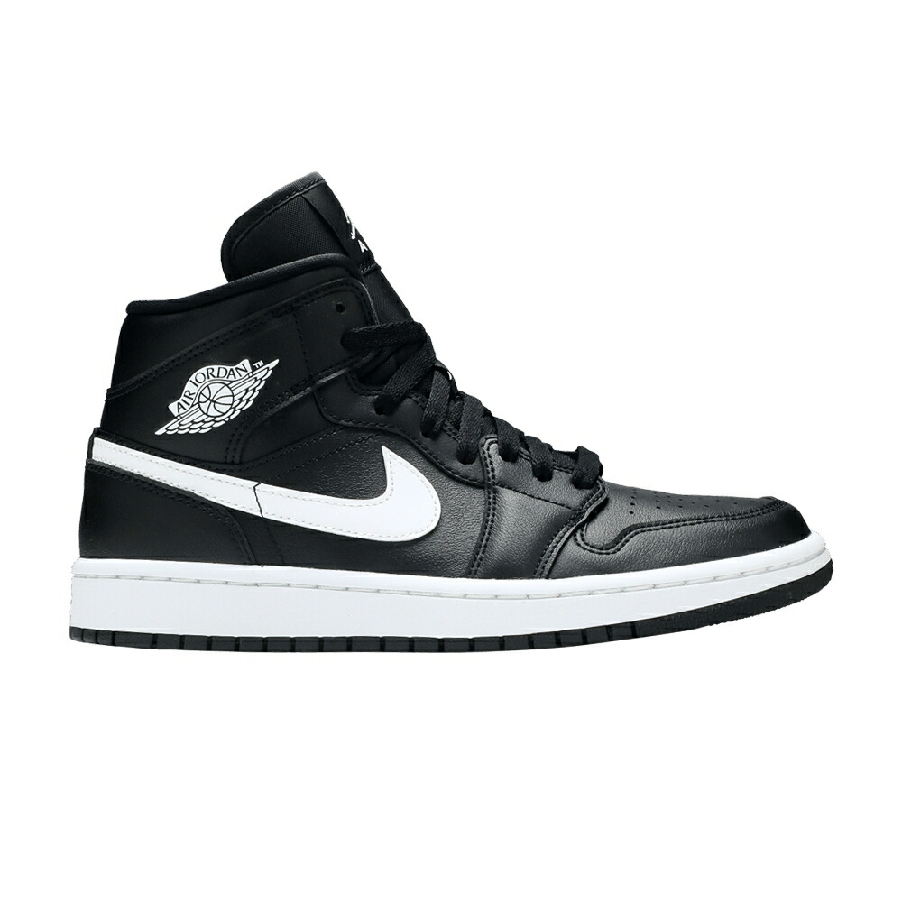 ナイキ ミッド 黒色 ブラック 白色 ホワイト エアジョーダン 'BLACK WHITE' スニーカー レディース AIR JORDAN WMNS AIR JORDAN 1 MID / BLACK WHITE