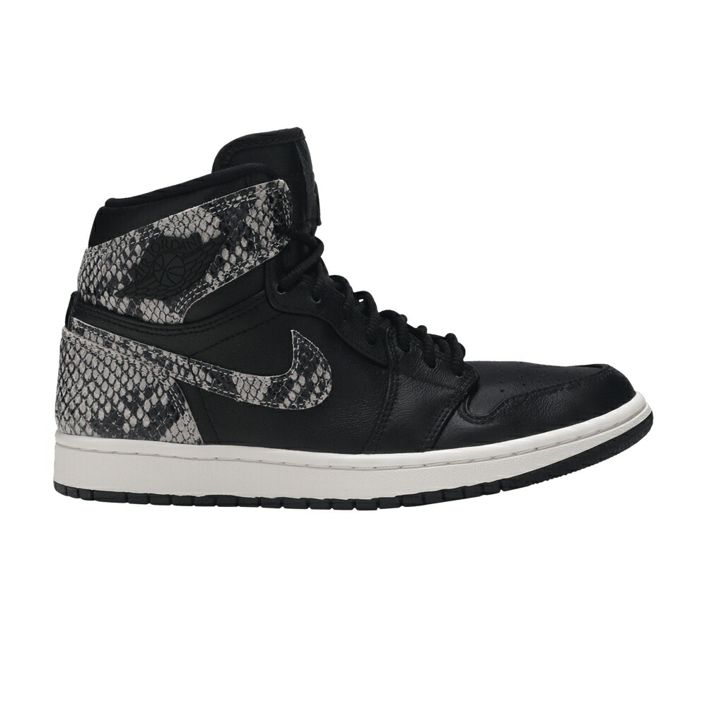 ナイキ ハイ プレミアム 黒色 ブラック エアジョーダン 'SNAKESKIN' スニーカー レディース AIR JORDAN WMNS AIR JORDAN 1 RETRO HIGH PREMIUM / BLACK PHANTOM BLACK
