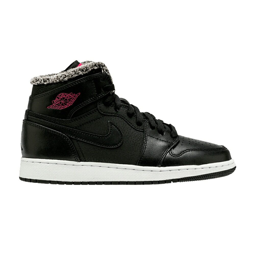 ナイキ ハイ 黒色 ブラック ピンク 白色 ホワイト エアジョーダン 'HYPER PINK' ジュニア キッズ AIR JORDAN AIR JORDAN 1 RETRO HIGH GS / BLACK HYPER PINK WHITE ベビー マタニティ スニーカー