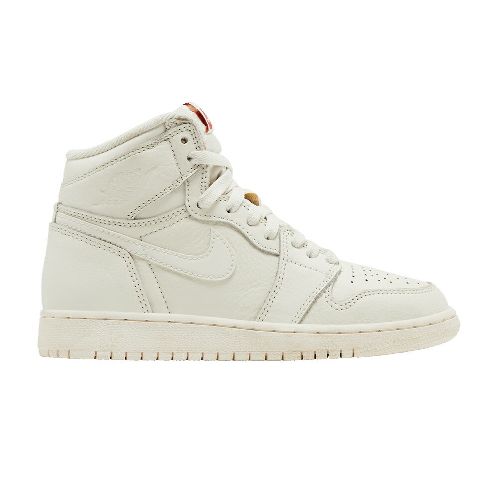 ナイキ ご機嫌 赤 赤いこと エアジョーダン \u0027SAIL\u0027 お坊っちゃん キッズ AIR JORDAN AIR JORDAN 1 RETRO HIGH OG GS / SAIL SAIL UNIVERSITY RED もの言う花 マタニティ スニーカー