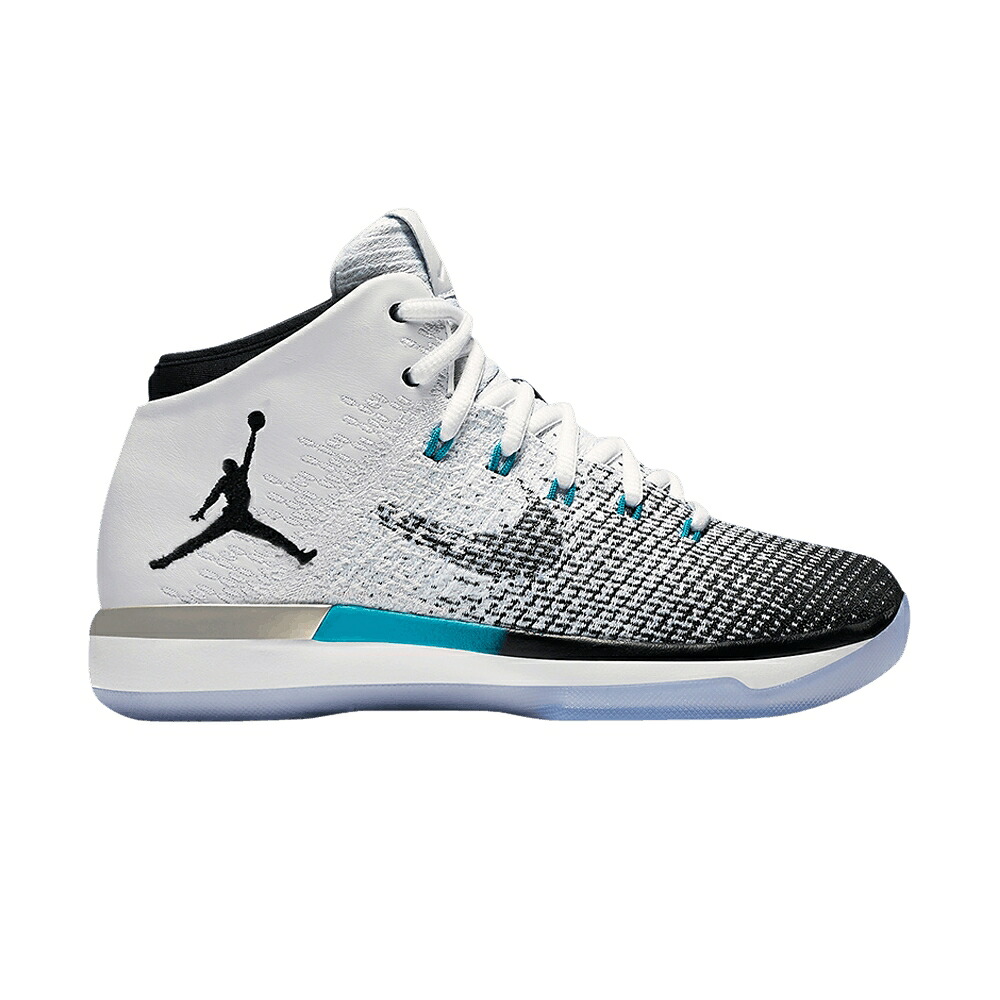ナイキ 黒色 ブラック 白色 ホワイト エアジョーダン スニーカー メンズ AIR JORDAN AIR JORDAN 31 N7 BG / BLACK BLACK DARK TURQUOISE WHITE