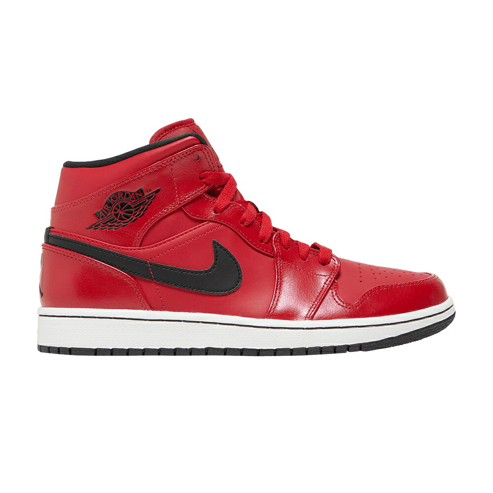 ナイキ ミッド 赤 レッド 黒色 ブラック 白色 ホワイト エアジョーダン 'GYM RED' スニーカー メンズ AIR JORDAN AIR JORDAN 1 RETRO MID / GYM RED BLACK WHITE