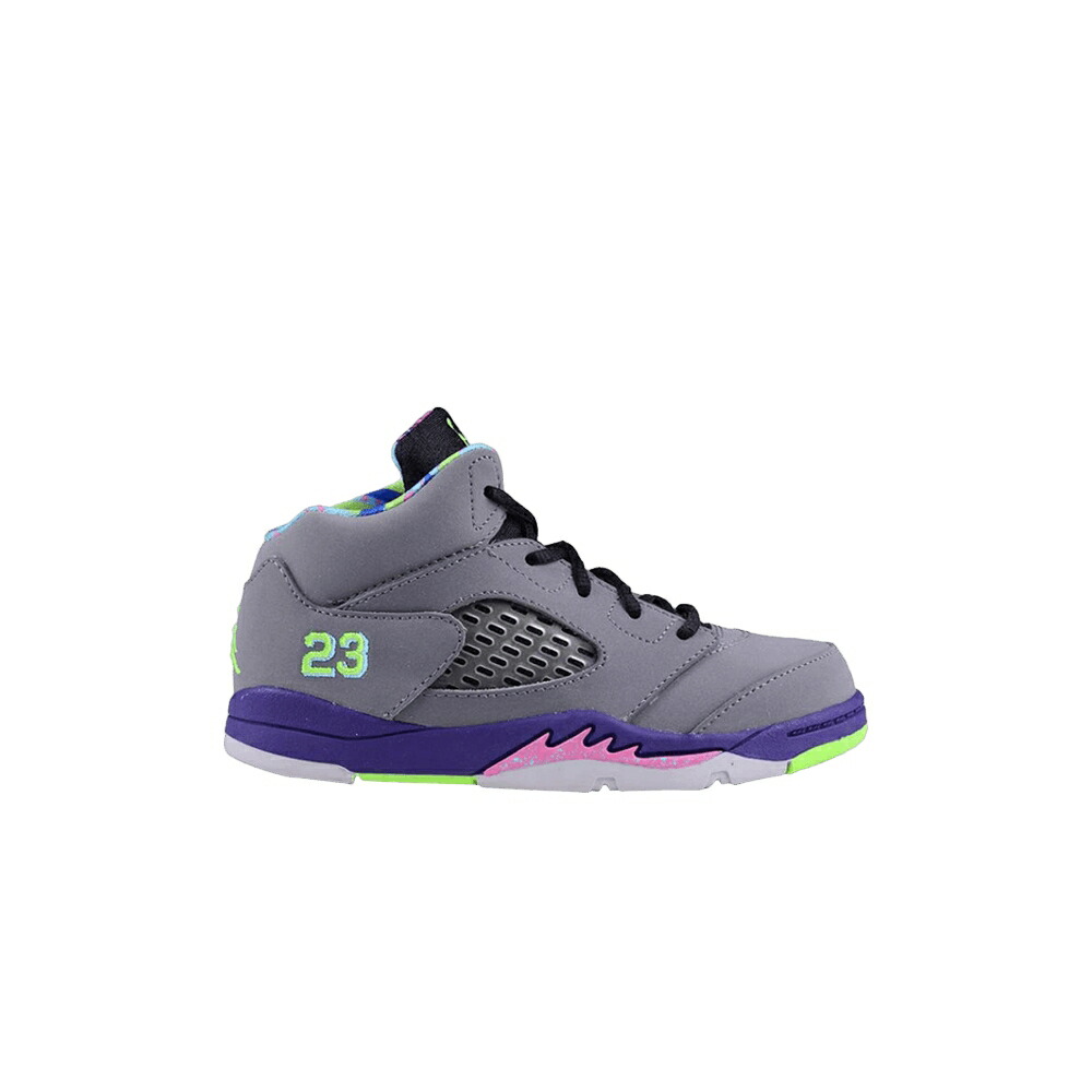 ナイキ サクラ色 エアジョーダン \u0027BEL AIR\u0027 もの言う花 AIR JORDAN AIR JORDAN 5 RETRO TD / CL GRY CLB PINK CRT PRPL GM RYL
