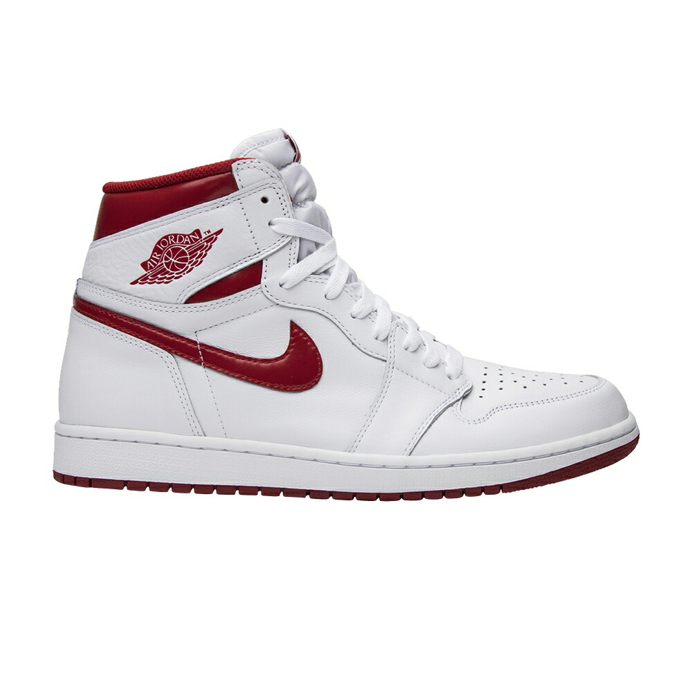 ナイキ ハイ 白色 ホワイト 赤 レッド エアジョーダン METALLIC RED スニーカー メンズ AIR JORDAN AIR JORDAN 1 RETRO HIGH OG / WHITE VARSITY RED