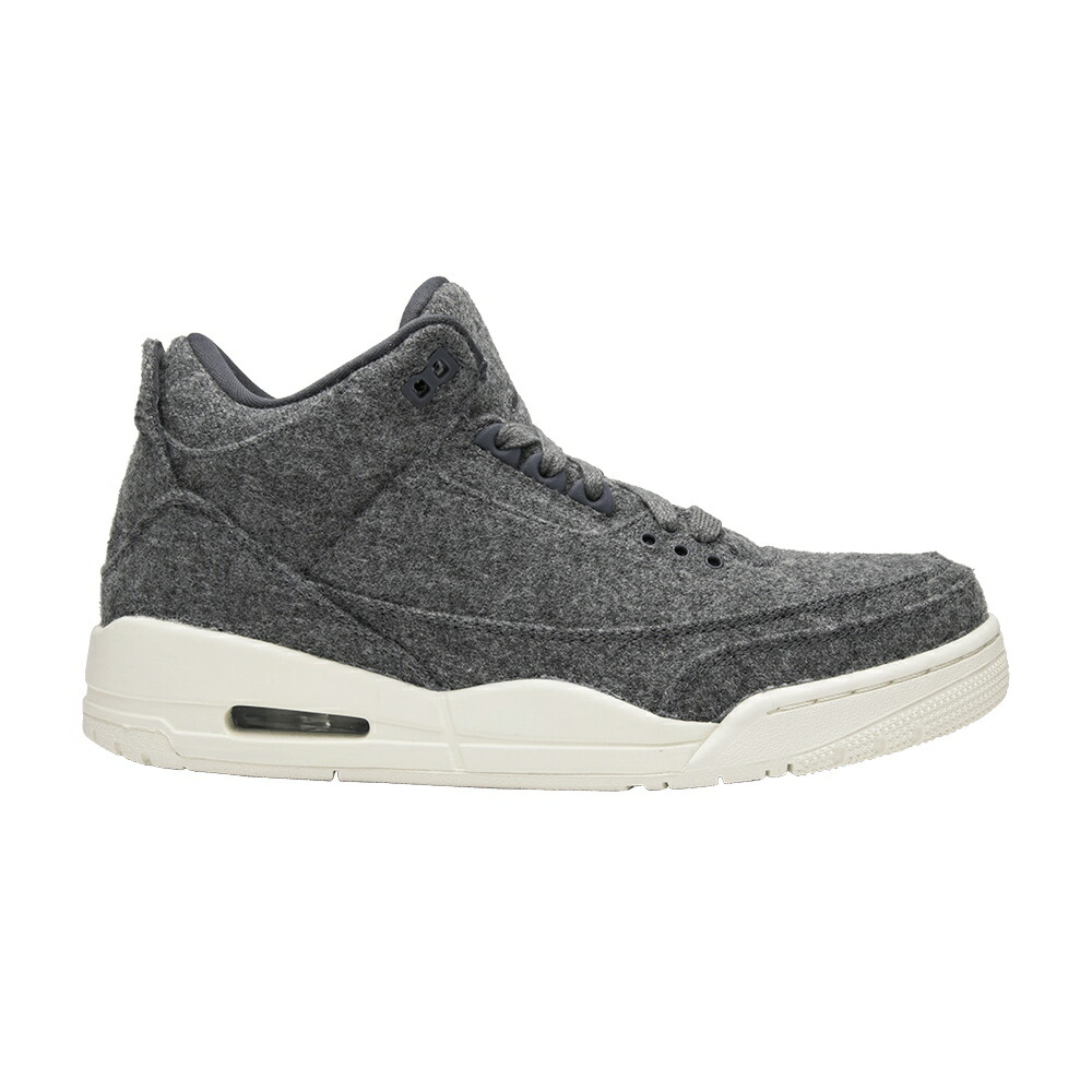 ナイキ 薄墨色 薄墨色 エアジョーダン \u0027WOOL\u0027 スニーカー メンズ AIR JORDAN AIR JORDAN 3 RETRO / DARK GREY DARK GREY SAIL