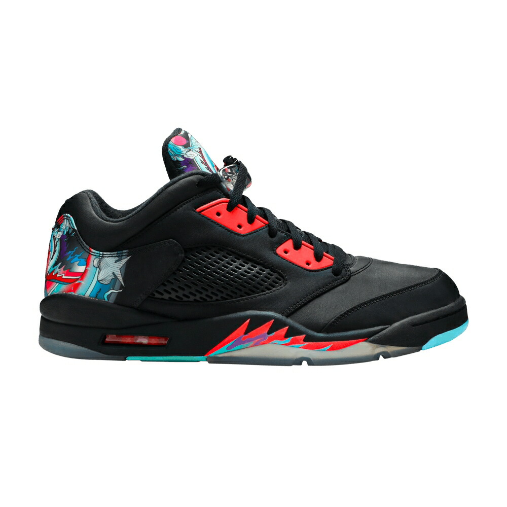 ナイキ 黒いこと 黒いこと クリムゾン エアジョーダン \u0027CHINESE 2016\u0027 スニーカー メンズ AIR JORDAN AIR JORDAN 5 RETRO LOW NEW YEAR / BLACK BLACK BRIGHT CRIMSON BETA