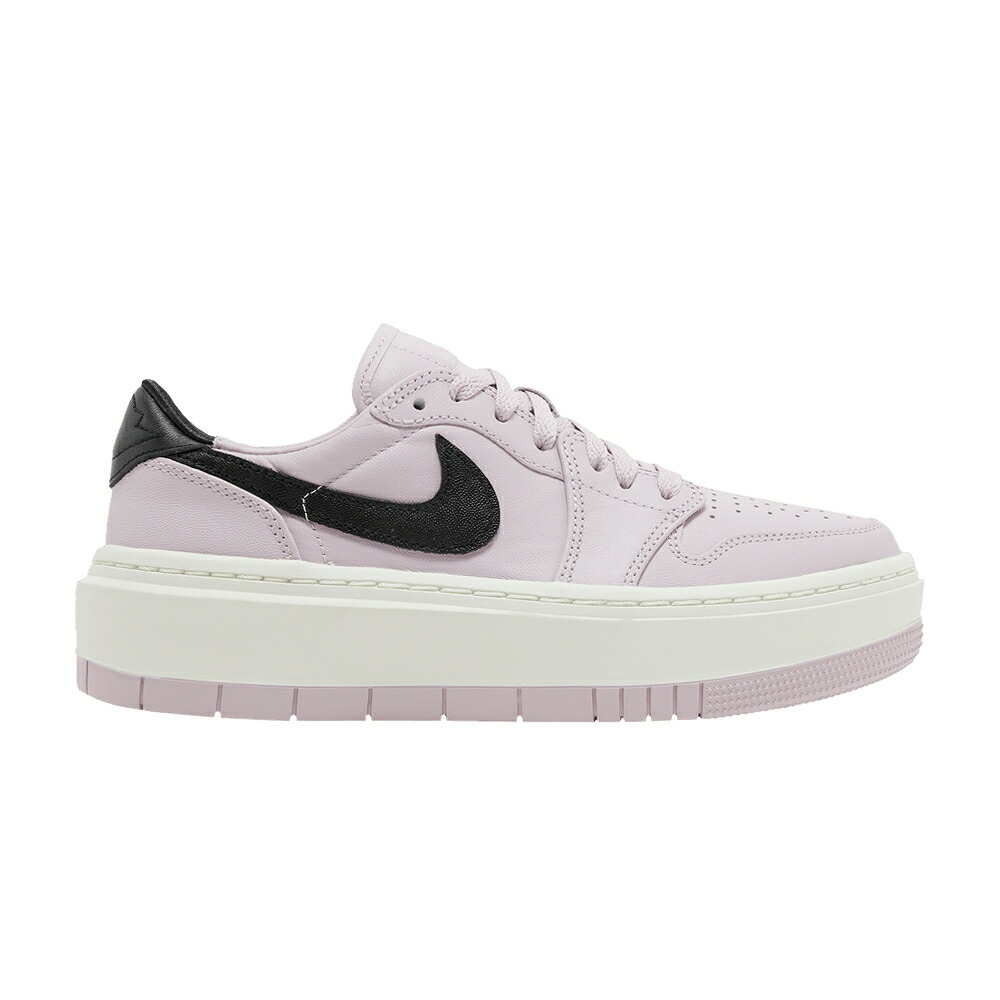ナイキ 黒いこと 黒いこと エアジョーダン \u0027ICED LILAC\u0027 スニーカー レディース AIR JORDAN WMNS AIR JORDAN 1 LOW ELEVATE / ICED LILAC SAIL BLACK
