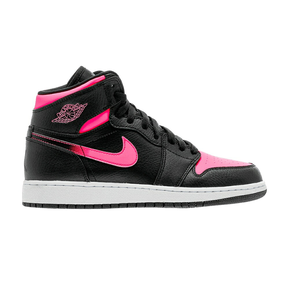 ナイキ 御機嫌 黒いこと 黒いこと サクラ色 白いこと 白いこと エアジョーダン \u0027BLACK PINK\u0027 お坊っちゃん キッズ AIR JORDAN AIR JORDAN 1 RETRO HIGH GS HYPER / BLACK BLACK HYPER PINK WHITE もの言う花 マタニティ スニーカー