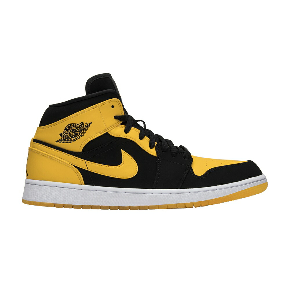 ナイキ ミッド 黒いこと 黒いこと 白いこと 白いこと エアジョーダン \u0027NEW LOVE\u0027 スニーカー メンズ AIR JORDAN AIR JORDAN 1 RETRO MID 2017 / BLACK VARSITY MAIZE WHITE