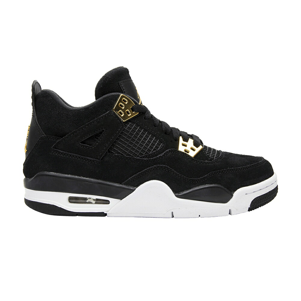ナイキ 黒いこと 黒いこと ゴールド エアジョーダン \u0027ROYALTY\u0027 お坊っちゃん キッズ AIR JORDAN AIR JORDAN 4 RETRO GS / BLACK METALLIC GOLD BLACK もの言う花 マタニティ スニーカー