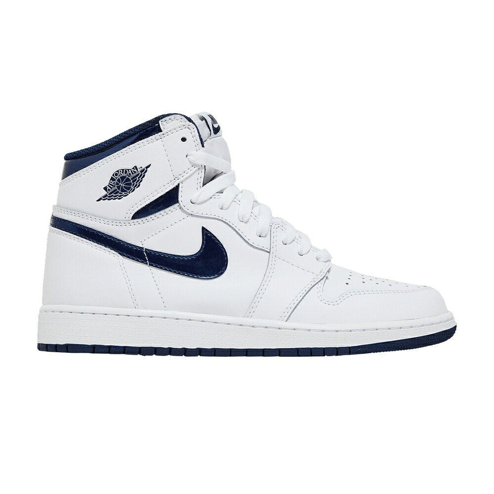 ナイキ ハイ 白色 ホワイト 紺色 ネイビー エアジョーダン 'METALLIC NAVY' スニーカー メンズ AIR JORDAN AIR JORDAN 1 RETRO HIGH OG BG / WHITE MIDNIGHT NAVY